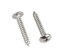 ORANXIN M5 x 30mm 20 Pcs Cabeza redonda Tornillos para madera 304 Acero inoxidable Cruz Cabeza de seta Tornillos Autorroscantes