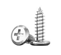 ORANXIN M5 x 30mm 20 Pcs Cruz Cabeza plana Chaflanados Tornillos autorroscantes Acero inoxidable 304 Cabeza redonda Muebles Biselados Tornillos para madera