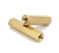 ORANXIN M5 x 45mm 2 Pcs Doble Pasante Latón Separador Tornillos Rosca Hembra Espaciador informáticos Standoffs PCB tarjeta madre Hueco Cobre Pilar