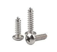 ORANXIN M5 x 45mm 20 Pcs Cabeza redonda Tornillos para madera Acero inoxidable 304 Tornillos autorroscantes Cruz Cabeza Pan Tornillos Autoperforantes