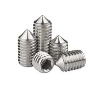 ORANXIN M6 x 10mm 20 Pcs Punto Cono Tornillos de presión Acero inoxidable 304 Zócalo hexagonal Punta Puntiaguda Allen Perilla