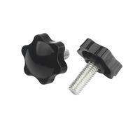 ORANXIN M6 x 40mm 4 Pcs Tornillos Cabeza moleteada Diámetro de la cabeza 38mm Perilla Manija Apretarse Tornillos de pulgar Tornillo de sujeción Plástico Agarre