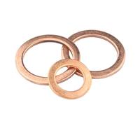 ORANXIN M8 x 14 x 1 20 Pcs Cobre rojo Junta Marino Arandelas de estanqueidad Recocido Arandela plana Industrial Tornillos metálicos Fijación Separador