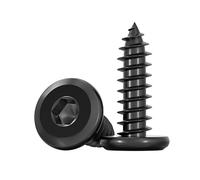 ORANXIN M8 x 16mm 10 Pcs Cabeza plana grande Biselada Hexagonal interno Tornillos autorroscantes Acero inoxidable 304 Muebles Autoperforantes Tornillos para madera