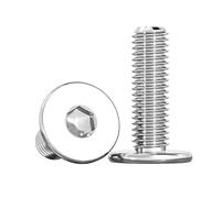 ORANXIN M8 x 16mm 10 Pcs Hexagonal interno Extra fino Cabeza plana Pernos cero inoxidable 304 De bajo perfil Ordenador Tornillos para máquinas