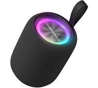 oraolo Altavoz Bluetooth Pequeño con Luces RGB, Altavoces Inalámbrico Bluetooth 5.4, Altavoz USB Portátil Ducha, Autonomía de 24H, Impermeable IPX6, Parlante Estéreo, Entrada AUX&TF-Card (Negro)