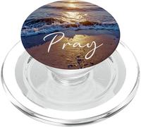 Orar al atardecer oración de playa religiosa cristiana PopSockets PopGrip para MagSafe