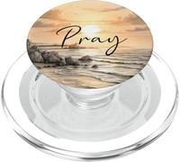 Orar al atardecer oración de playa religiosa cristiana PopSockets PopGrip para MagSafe