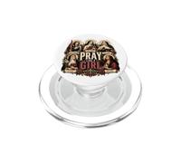 Orar como una niña Católica Mujeres Santa Teresa Juana de Arco María PopSockets PopGrip para MagSafe