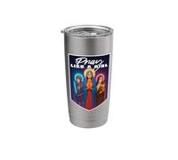 Orar como una niña Católica Mujeres Santa Teresa Juana de Arco María Vaso térmico de acero inoxidable de doble pared