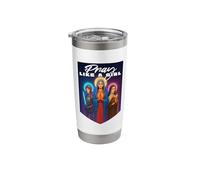 Orar como una niña Católica Mujeres Santa Teresa Juana de Arco María Vaso térmico de acero inoxidable de doble pared