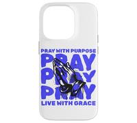 Orar con Propósito Viva Gracia Religiosa Cristiana Dios Fe Carcasa para iPhone 14 Pro