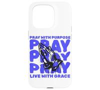 Orar con Propósito Viva Gracia Religiosa Cristiana Dios Fe Carcasa para iPhone 15 Pro