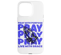 Orar con Propósito Viva Gracia Religiosa Cristiana Dios Fe Carcasa para iPhone 15 Pro MAX