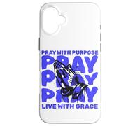 Orar con Propósito Viva Gracia Religiosa Cristiana Dios Fe Carcasa para iPhone 16 Plus