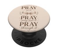Orar en él Orar sobre él Orar a través de Ella Fe PopSockets PopGrip Adhesivo