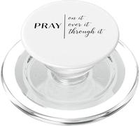 Orar en Él sobre Él A Través De Él La Fe PopSockets PopGrip para MagSafe