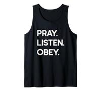 Orar Escuchar Obedecer Camiseta sin Mangas