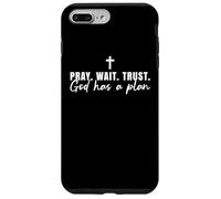 Orar Esperar Confiar Dios Tiene Un Plan Cruz Cristiana Fe Jesús Carcasa para iPhone 7 Plus/8 Plus