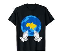 Orar por el mundo, bandera ucraniana del corazón, queremos la paz Camiseta