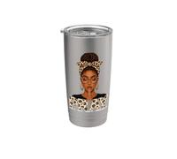 Orar por él sobre él a través de ella Mujeres negras cristianas Vaso térmico de acero inoxidable de doble pared