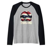 Orar por Tailandia Fuerte conciencia del terremoto Onda el desastre Camiseta Manga Raglan