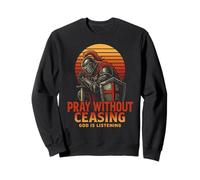 Orar sin Cesar Oración Cristiana Caballero 80s Retro Sudadera