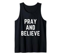 Orar y Creer fe Cristiana Jesús Biblia Adoración Camiseta sin Mangas