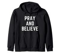 Orar y Creer fe Cristiana Jesús Biblia Adoración Sudadera con Capucha