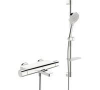 Oras Optima Style grifo de bañera y ducha a pared con termostato cromo 7149NU