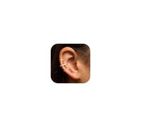 ORAZIO 3Pcs Ear Cuff Pendientes Sin Agujero Mujer Oro 14K Plata Clip Ajustables Falsos Cartílago