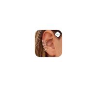 ORAZIO 4 Uds Pendientes de Plata de ley 925 Para Mujer CZ Pendientes de Cartílago de Hélice Falso Sin Perforación Pendientes Pequeños con Clip