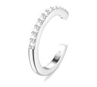 ORAZIO Pendientes de Plata de Ley 925 Con Circonita Cúbica Sin Perforación Cartílago de Hélice Falso Pendientes de Caracola Para Mujer