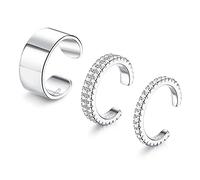 ORAZIO Pendientes Falsos de Plata de Ley 925 Sin Agujero para Mujeres, Niñas y Hombres - Clip No Perforados en Oro y Plata