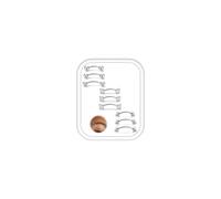 ORAZIO Piercing Ceja y Rook Plata Acero quirurgico 16G Barra Curva 9 Piezas