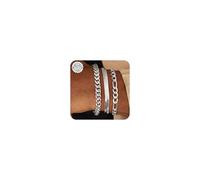 ORAZIO Pulsera Plata Hombre Serpiente Figaro Cadena Cubana Brazalete Tío Novio Papá Regalos de Cumpleaños Joyería Hombre Pulseras de Plata de Ley 925