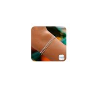 ORAZIO Pulsera Plata Mujer 925 Pulsera Oro Rosa Mujeres Niñas Pulseras Dorada Cadena Cuentas Ajustable Apilable Pulsera Regalos para Mujer