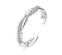 ORAZIO S925 Anillos de Plata Esterlina del Dedo del Pie para Las Mujeres Flecha Infinito Celtic Knot Daisy Anillos del Dedo del Pie con Estilo Anillos de Banda Ajustable