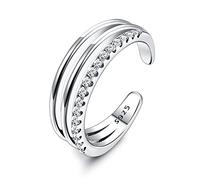 ORAZIO S925 Anillos de Plata Esterlina del Dedo del Pie Para Las Mujeres Flecha Infinito Celtic Knot Daisy Anillos del Dedo del Pie con Estilo Anillos de Banda Ajustable