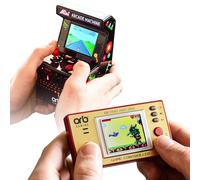 Orb Mini consola de juegos de mano retro y paquete de arcade, 1 consola de juegos integrada de 150 y 1 arcade de juegos incorporada de 240, pantalla LCD a todo color Thumbs Up!