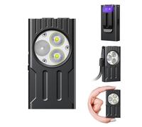 Orbecco EDC Linterna, Linternas Recargables LED UV Duran 80 horas, 8 Modos de Luces a Prueba de agua Mini Linterna con Clip Magnético, Linternas de alta Lúmenes para Camping, Senderismo, Al Aire Libre