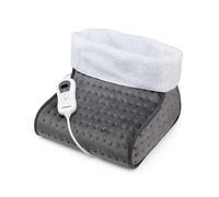 Orbegozo AHB 5000 Calentador de Pies Eléctrico, 100 W, Microfibra Ultra Suave, Gris, 3 Niveles de Potencia, Apagado Automático 90 Minutos