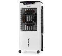 Orbegozo AIR 55, Climatizador evaporativo, 3 velocidades de ventilacion, 150 W, temporizador maximo 12 horas, lamas interiores oscilantes, ruedas pivotantes, deposito de 35 L, color blanco y negro