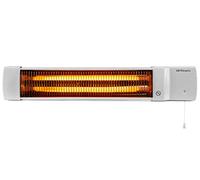 Orbegozo BB 5002, Estufa Eléctrica de Cuarzo para Baño, 1200 W, 2 Niveles de Potencia, 2 Barras de Cuarzo, Interruptor y Selector de Potencias por Tirador, Kit de Montaje a la Pared, Color Blanco