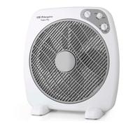 Orbegozo BF 0140 - Ventilador Box Fan con 3 velocidades de ventilación, difusor rotativo, función temporizador de 2 horas, tamaño aspas 40 cm, 60 W, Blanco