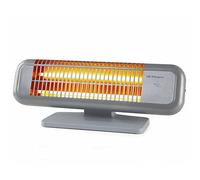 Orbegozo Estufa de cuarzo BP 0102, 1200 W, 2 niveles, 2 barras, botón antivuelco, soporte amplio