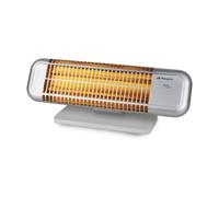 Orbegozo Estufa de cuarzo BP 0102, 1200 W, 2 niveles, 2 barras, botón antivuelco, soporte amplio