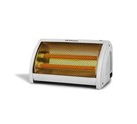 Orbegozo BP 3200 Estufa cerámica, 2 niveles de potencia, Doble botón de funcionamiento, Asa de transporte, Sistema antivuelco, 1000 W, Color Blanco