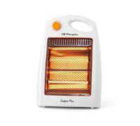 Orbegozo BP 5007, 800 W, 2 niveles de potencia, 2 barras de cuarzo, reflector protegido de alta brillantez, dispositivo de seguridad antivuelco, asa para transporte, color blanco