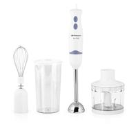 Orbegozo BT 1320 - Batidora de mano, incluye accesorio para picar, varilla para montar y vaso medidor, 400 W de potencia, 2 velocidades, Blanco
